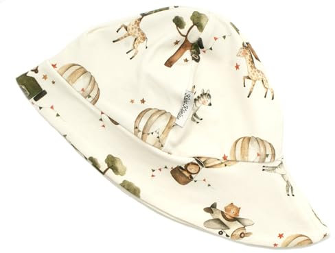Kleine Könige Sonnenhut Sommer Mütze Baby Jungen · Modell Tiere Safari Jungle Cruise beige · Ökotex 100 Zertifiziert · Größe 98/104