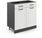 Vicco Küchenunterschrank R-Line, Weiß Landhaus/Anthrazit, 80 cm, AP Anthrazit