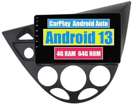 RoverOne Autoradio CarPlay Haupteinheit für Ford Fiesta 1995-2001 Focus MK1 1998-2004 Android Auto Touchscreen Sat Navi Bluetooth WiFi Radio Player