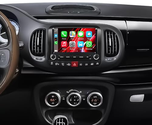 SIXWIN 2+64G Android 13 Autoradio con CarPlay/Android/DSP per Fiat 500L 2013-2018, 1280 * 720, 7 HD Schermo Navigatore GPS WiFi BT USB FM RDS Radio Mirror Link