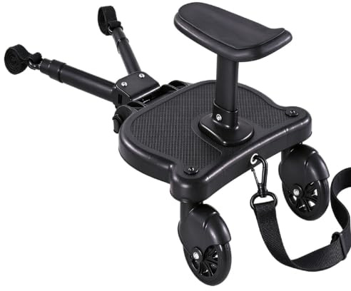 Tabla universal para cochecito con asiento desmontable, tabla de cochecito 2 en 1 adecuada para la mayoría de cochecitos, soporta niños de hasta 55 libras, tabla deslizante para cochecito sentado y de