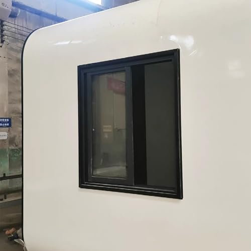 Finestra Scorrevole Sostituzione Finestre per Case Mobili, 30 40 50 60 70 Cm di Altezza Finestre Scorrevoli Orizzontali in Alluminio, Finestra per Capannone a Filo per Uso Domestico con Zanzariera e V