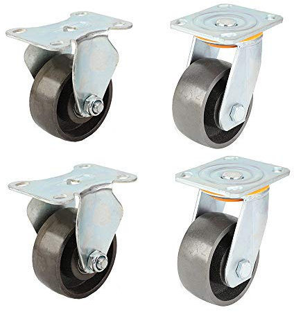 Roues de poussée de four industrielles robustes de 8,6 cm, résistantes aux hautes températures jusqu'à 250 degrés, portables pour fours industriels