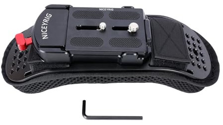 NICEYRIG Kit di supporto a spalla a sgancio rapido per fotocamera, con piastra di base a sgancio rapido per fotocamera DSLR e videocamera, aste da 15 mm, stabilizzatore video per filmmaking
