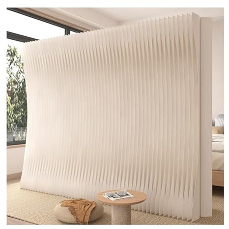 XLIHAWY Verformbarer Raumteiler Aus Papier, Faltbare Bildschirmtrennwand, Innenbereich Hotel Büro Sichtschutzwand, Tragbare Bekleidungsgeschäft Dekortrennwand(5x0.43x1.4m)