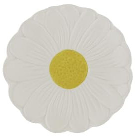 Price & Kensington Daisy Kitchen Tidy | Ceramic Spoon Rest with Embossed Daisy Design | Hand-Painted Yellow Centre | Kitchen Counter Accessory