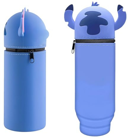 Tuofang Federmäppchen, Silikon Federmäppchen, Stand Up Federmäppchen, Niedlicher Cartoon Stifte, Mäppchen mit Zip-Deckel, Geeignet für Täglichen Gebrauch Durch Schüler