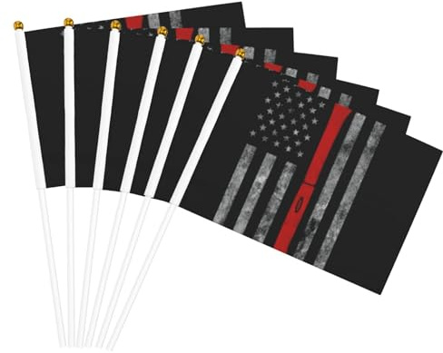 Feuerwehr-Axt-Flagge, rote Linie, Druck, Handflagge, leicht, Festival-Flaggen, Innen- und Außenbereich, Dekoration, Parade, Party, Events