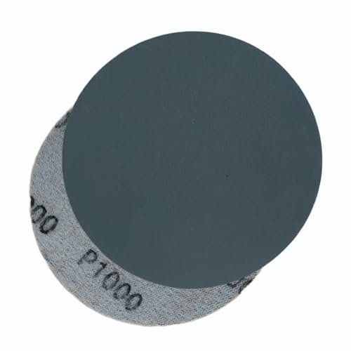 Klett Schleifpapier 75mm Nasse Trockene Schleifscheiben Körnung 1000 | 60 Stück Rund Exzenterschleifer,3 Zoll Schleifpapi,P1000 Siliciumcarbid Klett Schleifpads für Polieren Auto, Metall, Holz