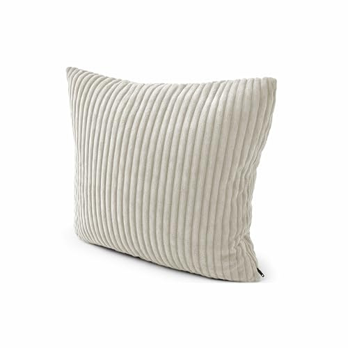 POKAR Dekokissen 40x40 cm für Palettenmöbel | Cordstoff Zierkissen mit abnehmbarem Bezug | Palettenauflage für Palettensofa und Gartenlounge | Öko-Tex Zertifiziert | Made in EU | Elfenbein