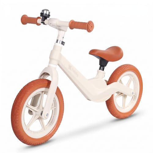 Twinly Breeze Laufrad ab 2 Jahren, 2 kg, Verstellbarer Sattel (Beige)