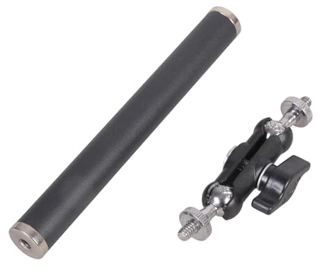 Supporto di estensione per filettatura femmina da 1/4 di pollice per action camera e telefoni Asta di prolunga per treppiede in metallo per streaming live migliorato supporto microfono stock