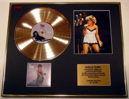TINA TURNER/CD GOLD DISC/RECORD & PHOTO DISPLAY/LTD. EDITION/COA/PRIVATE DANCER