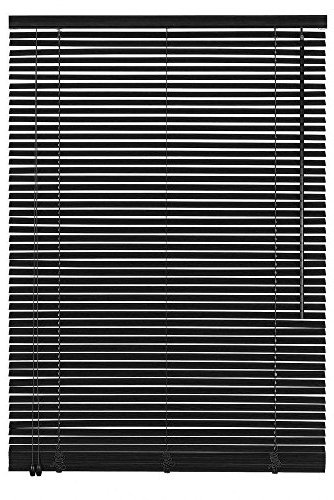 Easy-Shadow Holzjalousie Holz-Jalousie Bambus Jalousette Echtholz Rollo Jalousette 185 x 160 cm / 185x160 cm in Farbe schwarz - Bedienseite Links // Maßanfertigung