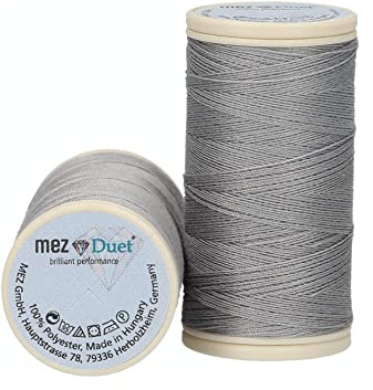 MEZ Duet Stärke 100 4645100-04018 grau Nähgarn, 100 % Polyester, 100m
