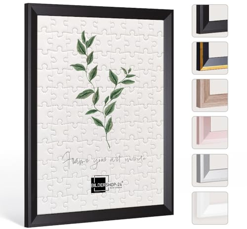 Bildershop-24 Cadre á puzzle PRIO 50x75cm Blanc (mat) pour 500-1000 Pièces