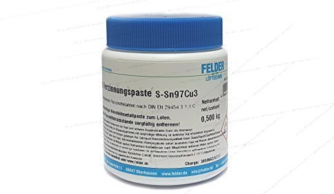 Felder 500 g Weichlöt- & Verzinnungspaste S-Sn97Cu3 nach DIN 29454
