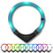 LEUCHTIE® Leuchthalsband Easy Charge für Hunde, USB aufladbar, wasserdichtes LED Halsband, extrem hell, 25h Leuchtdauer, kleine mittlere und große Hunde türkis Größe 45