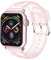 iiteeology Compatible avec les bracelets Apple Watch de 38 mm et 40 mm pour femmes, bracelet de sport iWatch en silicone souple à paillettes pour Apple Watch Series 6/5/4/3/2/1/SE, 42mm Series
