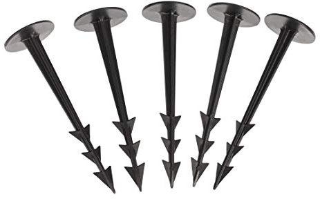 GARDENIX Erdanker Unkrautvlies 500 Stück, Erdnägel aus Kunststoff, 12 cm Länge, UV-beständig, Rostfrei, Bruchfest