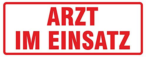 Auto Magnetschild oder Aufkleber, Arzt im Einsatz, 20 x 8 cm (Aufkleber)