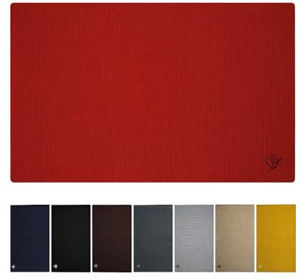 OLIVO.shop | FORMULA Tappeto cotone cucina, Tappeto passatoia cucina cotone lavabile, Tappeto cucina lavabile, vari colori e misure (ROSSO, 55x230 cm)