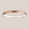 LED Dimmbar Fernbedienung Kronleuchter Ring Gold Aluminium Acryl Rund Pendel-Leuchte Hängeleuchte Esstisch Galerie Wendeltreppe Deckenlampe Esszimmerlampe Bürodeckenleuchte, φ60cm,30W
