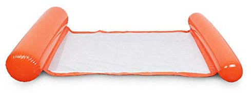 Vaugan Gonflable Eau Hamac Flottant Lit, Chaise Longue Piscine Flotteur, Chaise de Salon, Drifter Piscine Plage Flotteur pour Adulte - Orange