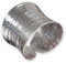Fly Style Breiter Silberring Damen - Ring Silber 925 Damen offen verstellbar, Statement Ring, Ring Grösse:19.7 mm, Oberfläche:Poliert strukturiert