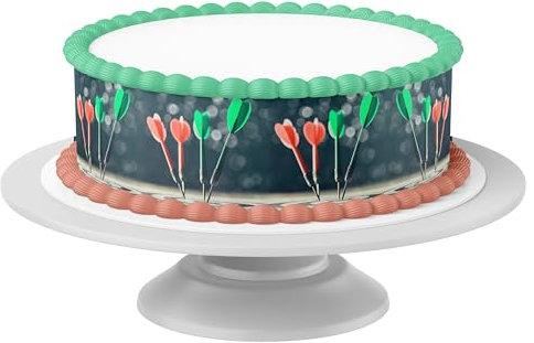 Tortenband Dart essbar - 4 Stück á 24cm x 5cm passend für Torten bis 30 cm zum mitessen - kreative Dekoration für Torten