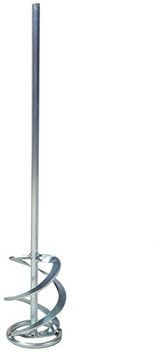 Toolty Helix Plus Mixing Paddle 100 x 500 x 8mm - HEX - Galvanized Mixer, Whisk, Stirrer -2-Blade - for Plaster, Gypsum, Adheives, Concrete, Cement, Glue, Paint, DIY - TLTY-1187 OC
