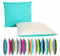 JACK 2-farbiges Wende Outdoor Lounge Kissen 45x45cm Dekokissen inkl. Füllung Wasserfest Sitzkissen Garten Stuhl Lotus Effekt, Farbe:Aqua - Elfenbein