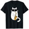 Lustige Katze mit Sonnenbrille Saxophonist Saxophon Musiker T-Shirt
