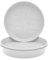 Plastard 3er-Set Blumentopf-Untersetzer Rund aus Plastik 18 cm Durchmesser, Untertopf für Innen- und Außenbereiche, aus witterungsbeständigen Material, Farbe Weiß