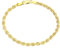 Jewelco London 9ct Yellow Gold Rope Chain Bracelet 4.5mm 7.5 inch 19cm