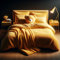 Teddy Bear Duvet Cover Set Super Soft Fleece Warm Winter Quilt with Pillowcases Ochre Double 200cm x 200cm Approximate