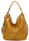 OBC Damen Tasche Shopper Hobo-Bag Henkeltasche Schultertasche Umhängetasche Handtasche Crossover CrossBag Damentasche Reisetasche Beuteltasche (Gelb 47x33x17 cm)
