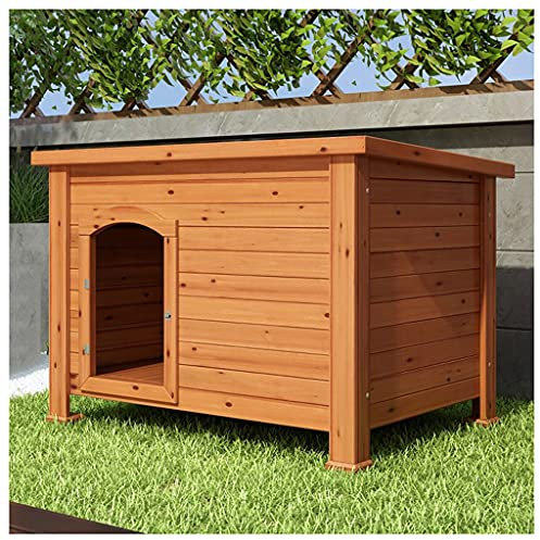 JYCCH Hundehütte aus Holz Outdoor Wasserdicht, Zwinger Große Hundehütte Haustier Blockhaus, Für Einfache Reinigung Katze Haustier Villa Wetterfest, 56×43×52cm (77×50×61cm)