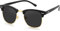 Johiux Retro Sonnenbrille Herren Damen,60er Browline-Style Vintage Sonnenbrille,Sonnenbrille Herren Polarisiert,Sonnenbrille Herren Großer Kopf,Retro Halbrahmen Sonnenbrille (Dunkelgrau)
