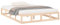 vidaXL Massivholzbett Bettgestell Bett Holzbett Doppelbett Bettrahmen Lattenrost Schlafzimmerbett Schlafzimmermöbel 135x190cm Kiefernholz