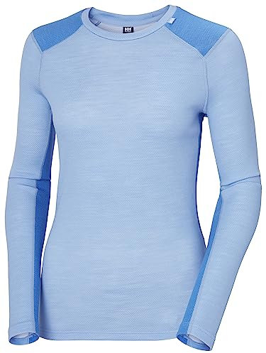 Helly Hansen Damen W Lifa Merino Midweight Crew, Hellblau, XL