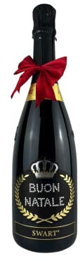 Swart - Idea Regalo - Bottiglia Natale da 0,75L - Etichetta con cristalli - spumante Italiano di alta qualità