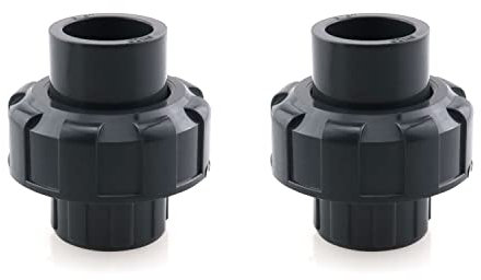 HJGarden Lot de 2 Raccords Plomberie Tuyau Filetés en PVC de 25 mm Noir