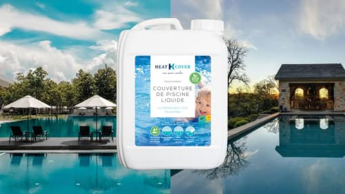 A B Pool ABP HEATCOVER – Manta de piscina líquida antievaporación de agua – lata de 1 litro