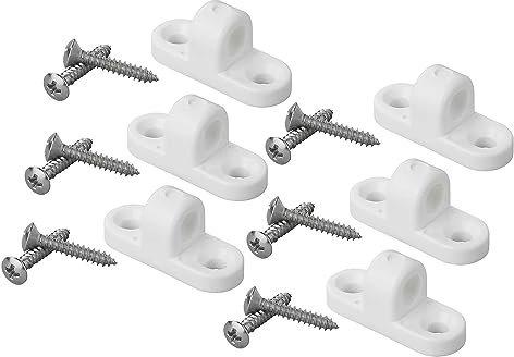 APT Tenda da sole verticale in plastica, confezione da 6 occhielli da parete, tenda da sole per roulotte, camper