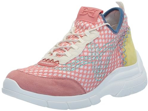 Sam Edelman Sneaker Chelsie Donna, Rosa corallo/Calce elettrico/Bianco sporco, 37 EU