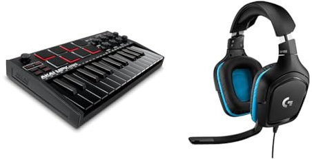 AKAI Professional MPK Mini MK3 – 25-Tasten USB MIDI Keyboard Controller & Logitech G432 kabelgebundenes Gaming-Headset, 7.1 Surround Sound