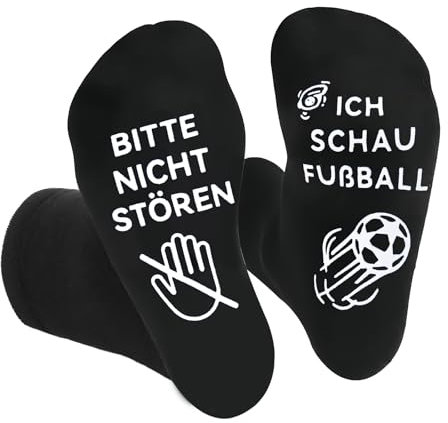 Aitsite Lustige Socken, Fussball Geschenke, Socken mit Spruch BITTE NICHT STÖREN, ICH SCHAU FUßBALL für Fußball Geschenke Männer Damen Jungen Fußballliebhaber