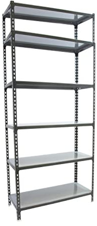 PROREGAL Schwerlastregal Giant Metal Shark | HxBxT 250x110x50cm | Fachlast 200kg | Anthrazit-Verzinkt | Regal Standregal Aufbewahrungsregal