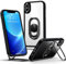 SHIELDS UP for iPhone Xs Max Case with Stand, Phone Case Clear with Double Ring Holder【Adjustable & Fodable】 Shockproof Protective Cover for iPhone Xs Max - Black